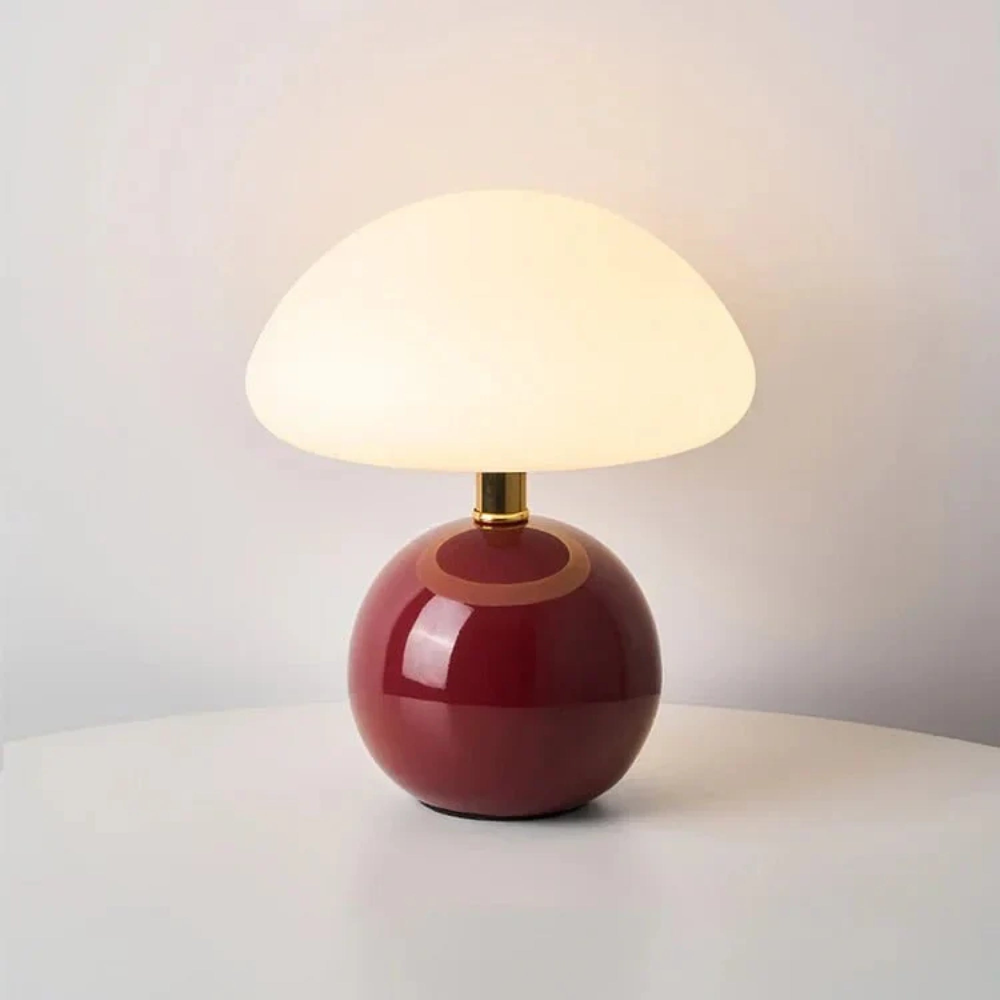 Champignón - Kers-Rood - tafellamp