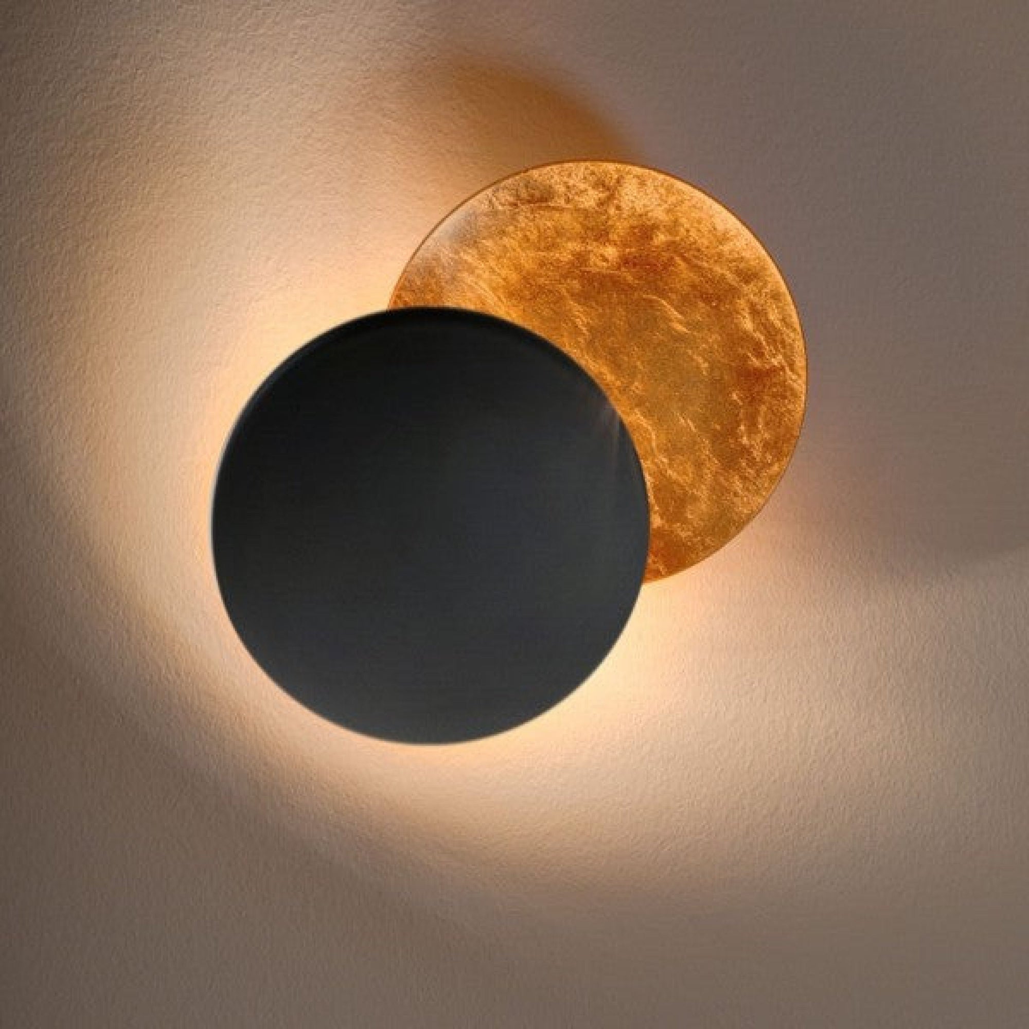 Eclipse - Zwart &amp; Goud - Verlichting > Verlichtingsarmaturen > Binnenverlichting > Wandlampen